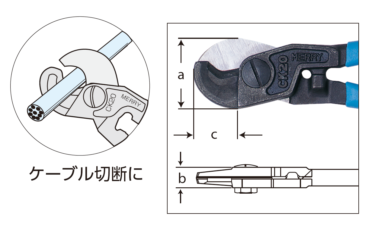 CK20 ハンディケーブルカッタ