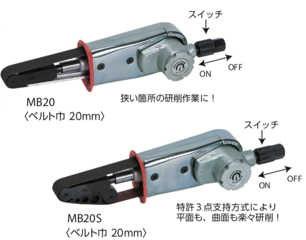 ナイル空気工具｜MB20型 プッシュ式ミニベルタ｜室本鉄工株式会社